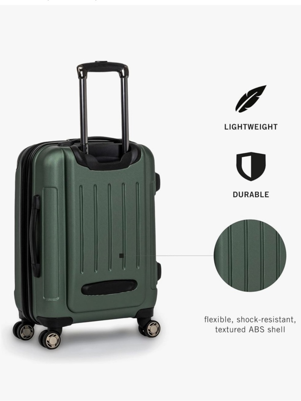 Kenneth Cole REACTION Renegade Luggage Exp. Spinner Hardside Suitcase carry on - Picture 7 of 16